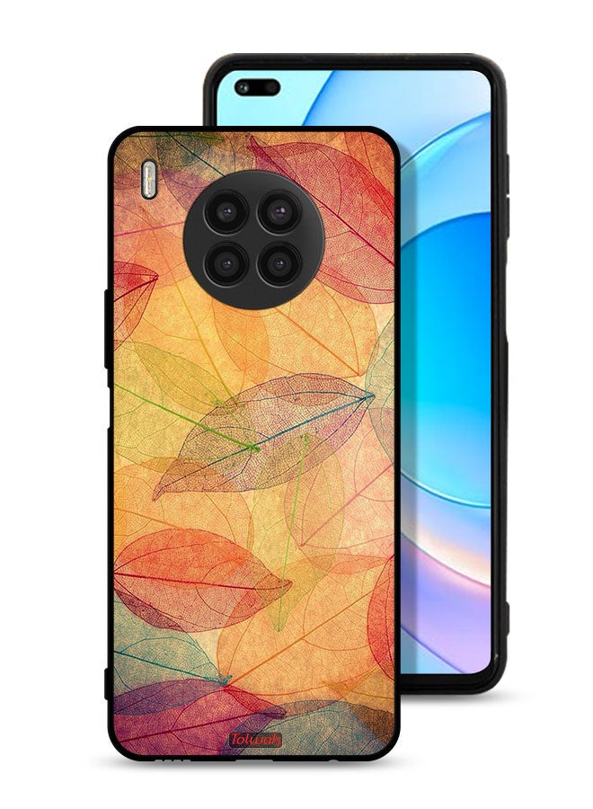 Tolwak Huawei nova 8i Protective Case Cover Leaves Abstract Digital Art - Image 1