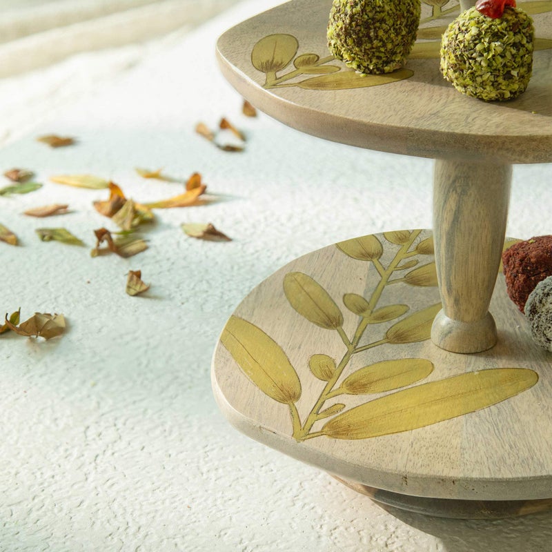 Ellementry Wisteria Yellow 2 Tier Stand - Image 3
