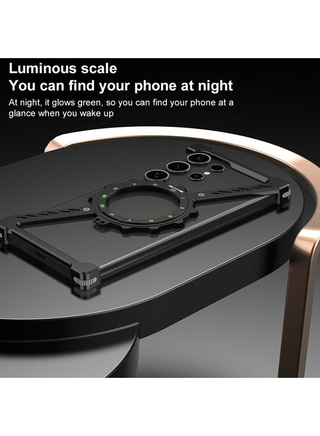 S-TOP Case For Samsung Galaxy S24 Ultra 5G Z-shaped Frameless Metal 360 Holder MagSafe Phone Case - Image 5