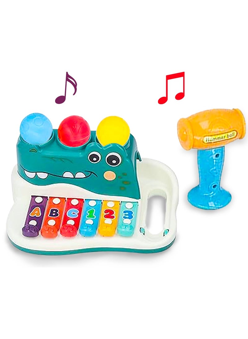 UKR 2-in-1 Xylophone Pounding Toy – Musical Instrument with Hammer & 6 Keys | Early Learning Toy for Toddlers 18+ Months | Interactive Developmental Toy for Fine Motor Skills - Image 4