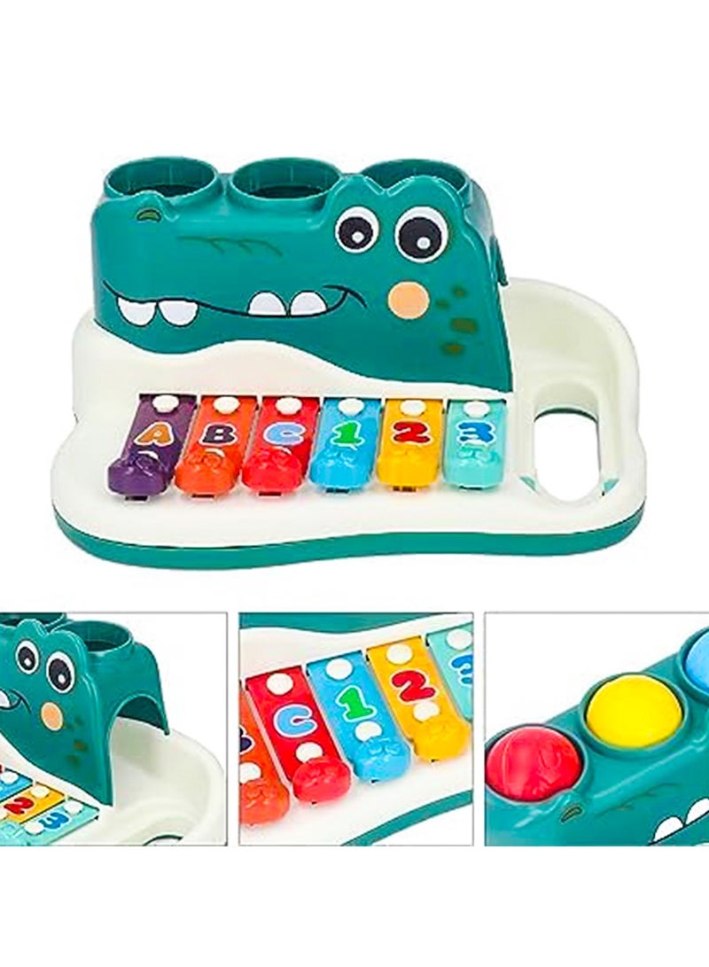 UKR 2-in-1 Xylophone Pounding Toy – Musical Instrument with Hammer & 6 Keys | Early Learning Toy for Toddlers 18+ Months | Interactive Developmental Toy for Fine Motor Skills - Image 2