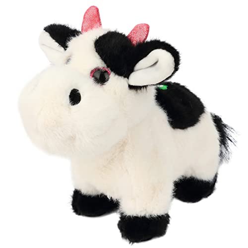 Cuteoy Walking Black Cow Stuffed Animal Speaking Moo Plush Cattle Electric Interactive Animated Plushies Toy for Girls Boys Birthday - Image 5