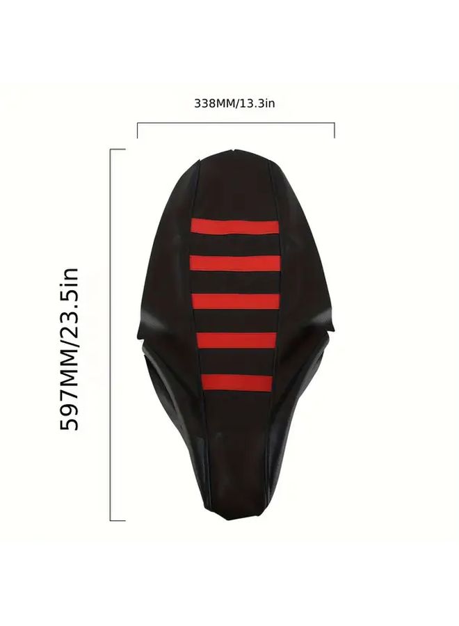 غطاء المقعد الأحمر المناسب لدراجة الطرق الوعرة CRF110F CRF125F موتوكروس 2023 2025 نمط الخطوط الجريئة إكسسوارات المغامرة - Image 2