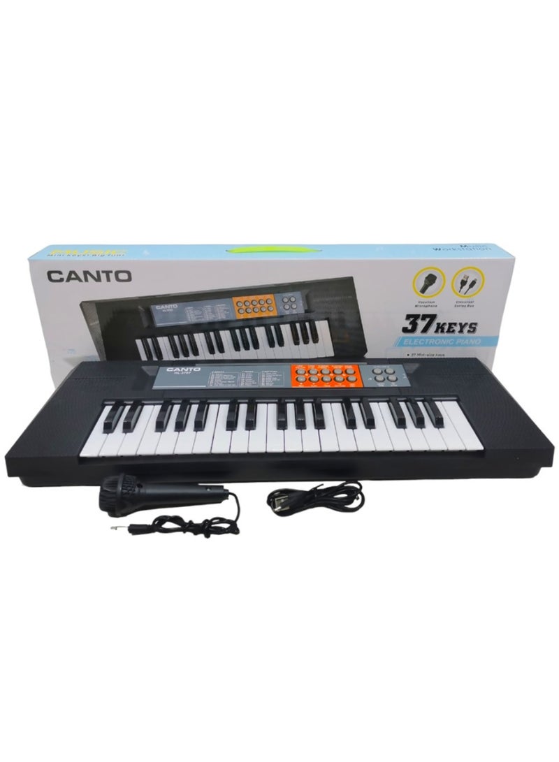 CANTO Electronic Piano Keyboard 37 Keys Electronic Keyboard Piano Digital Music Key Board With Microphone Musical - Image 2