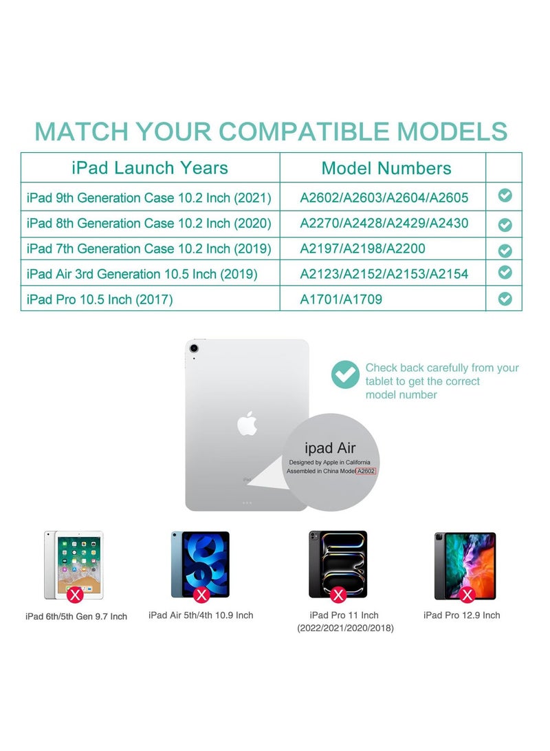 DUSALA 360 Degree Rotating Stand Auto Sleep Wake Folio Leather Smart Cover for iPad Pro 10.5 inch - Image 5