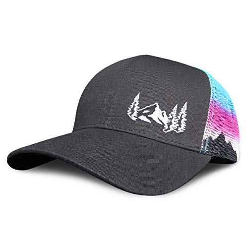 Grace Folly Beach Trucker Hats for Women- Snapback Baseball Cap for Summer (Mountain Mesh Print) - Image 5