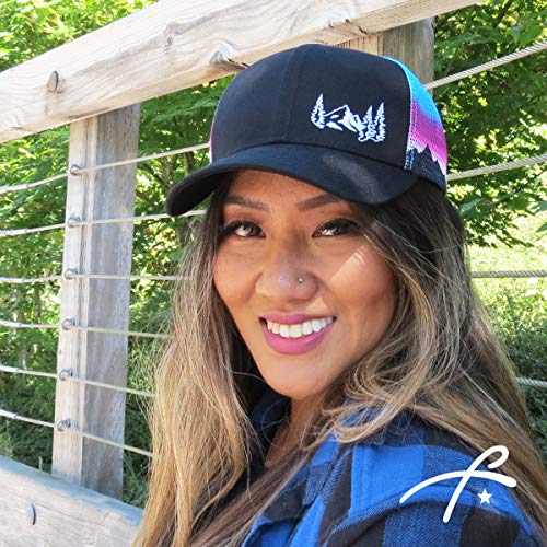 Grace Folly Beach Trucker Hats for Women- Snapback Baseball Cap for Summer (Mountain Mesh Print) - Image 2