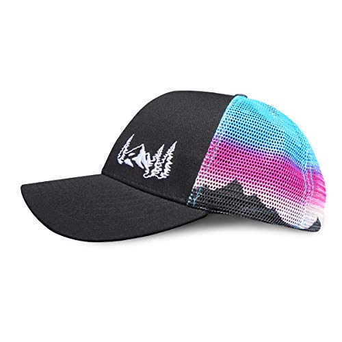 Grace Folly Beach Trucker Hats for Women- Snapback Baseball Cap for Summer (Mountain Mesh Print) - Image 1