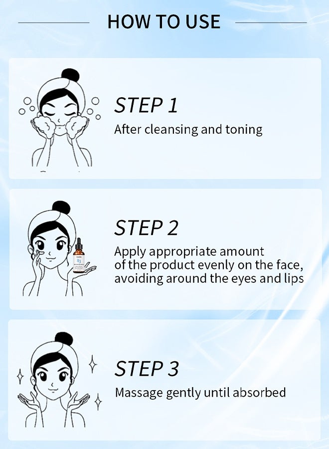 QANZIRE B3 Niacinamide Serum - For Face Removes Blackhead Whitehead Sunspots Dark Circles Improves Elasticity Erase Discoloration For Women 30ml - Image 5