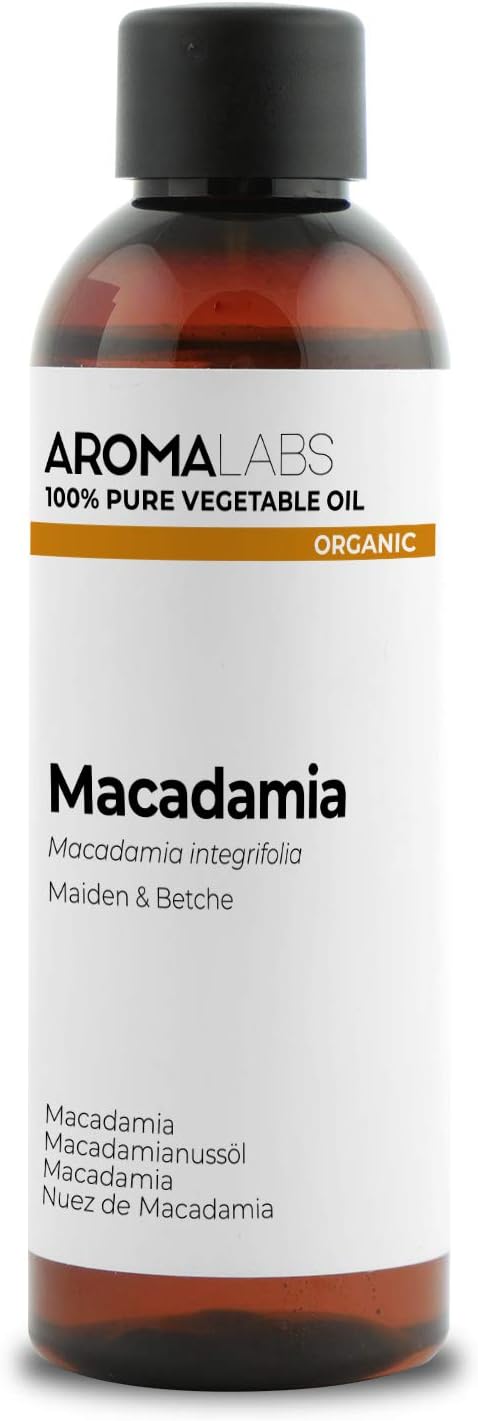 ORGANIC MACADAMIA Oil 100mL 100 Pure Natural Cold Pressed And AB Certified AROMA LABS French Brand