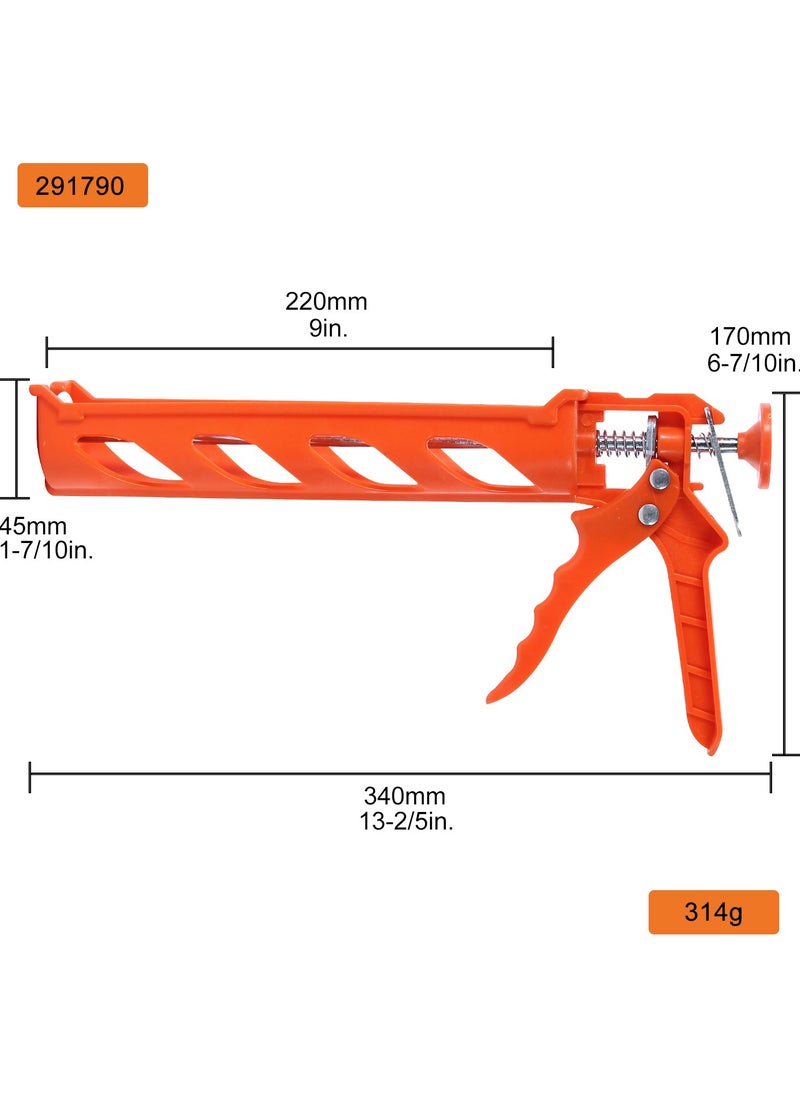 KSEIBI - Plastic Caulking Gun , Retractable Seal Puncture Tool, Caulking Around Corners, Sealing Gaps and Cracks, Ideal for Use Around Windows, Doors, To Prevent Drafts, Water Intrusion - Image 1