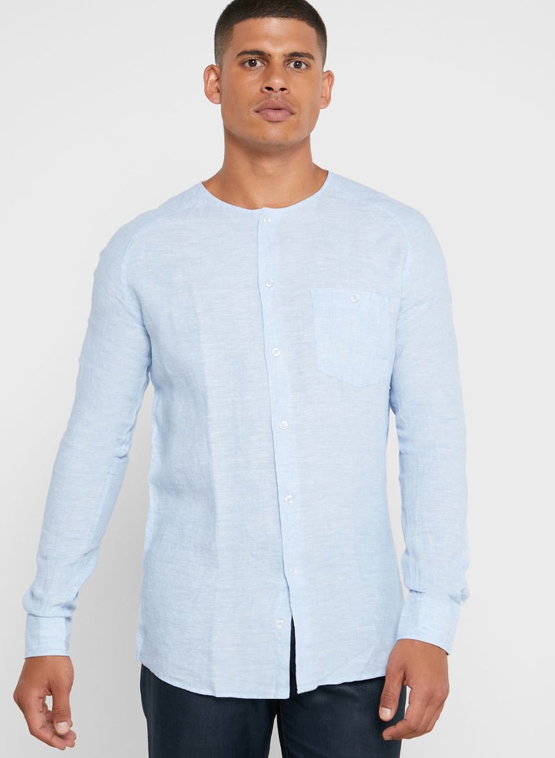 87Origins Grandad Collar Regular Fit Shirt  - Image 1