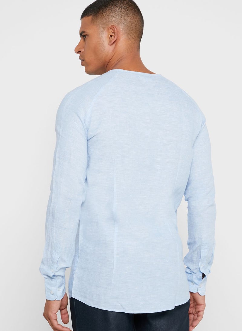 87Origins Grandad Collar Regular Fit Shirt  - Image 2