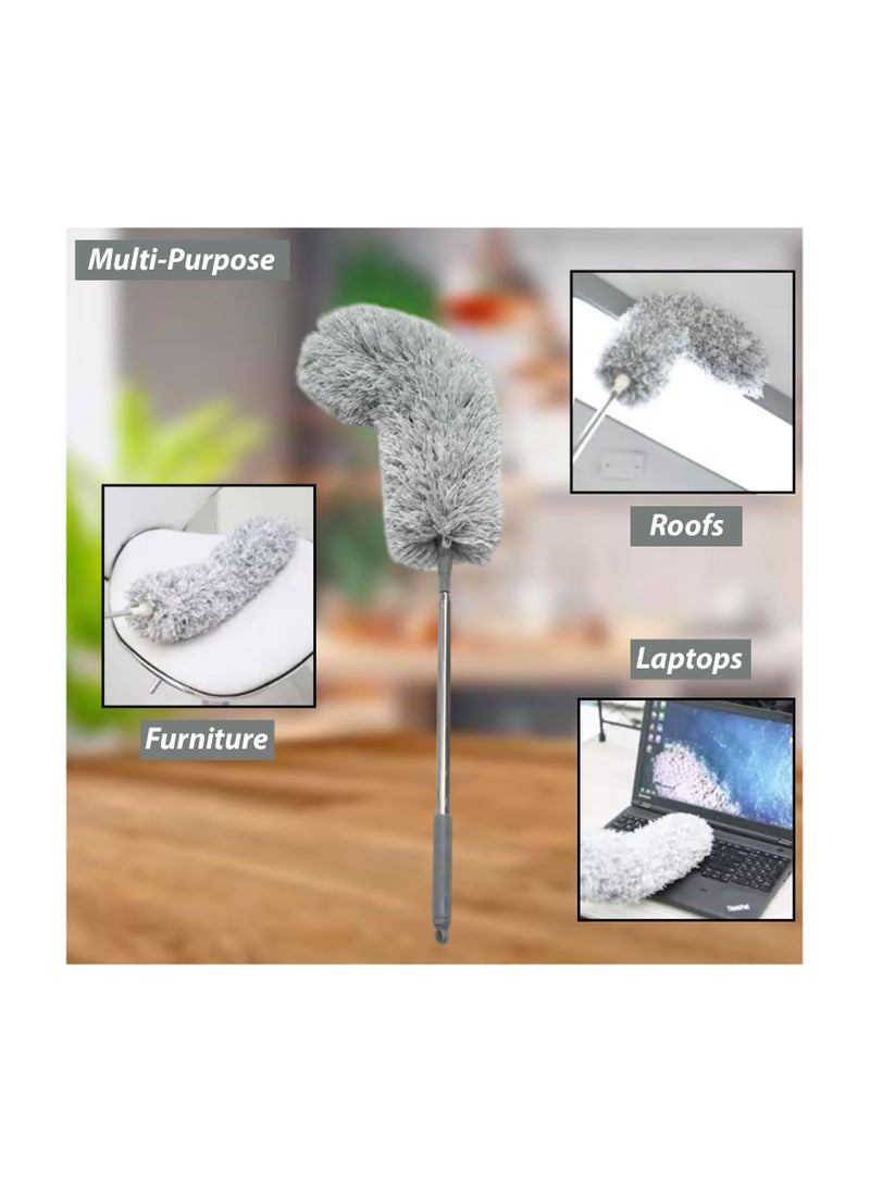Estrico Microfiber Feather Duster Removable Head Telescopic Cleaning Duster Brush For Dusting And Cleaning With Extendable Pole Reaching up to 2.8m  - Image 4