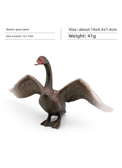 Simulation Bird Bird Model Ornaments Toy Bald Eagle Owl Eagle Wild Animal Raptor Outfit-Color:127-1585 Gray Swan 41g
