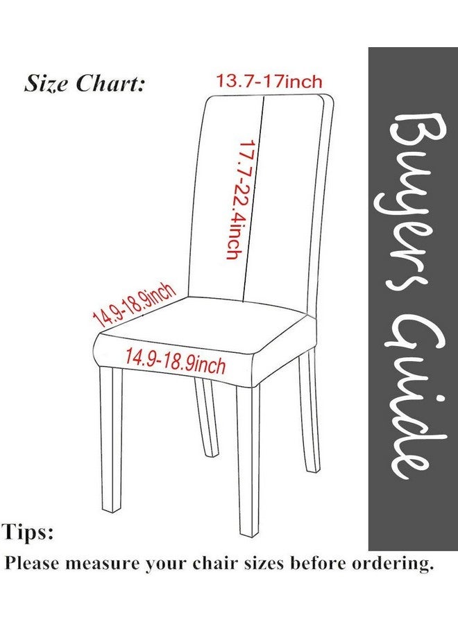 House of Quirk Polyester Spandex Plain Chair Cover Stretch Removable Washable Short Dining Chair Cover Protector Seat Slipcover (Dark Green, Pack of 6) - Image 4