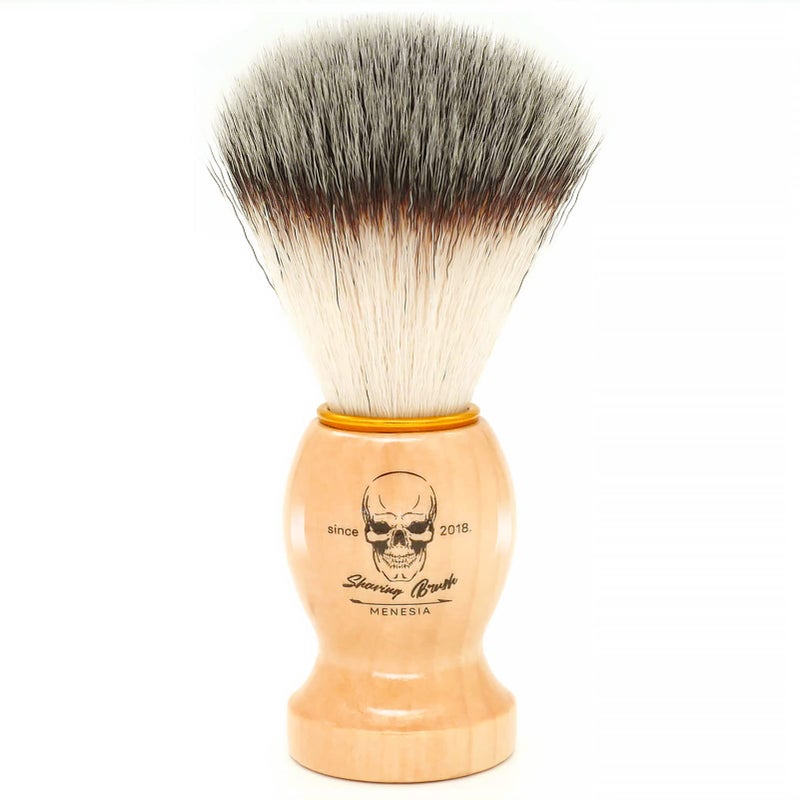 Menesia Shaving Brush for Men, Wood handle Shave Brush,Mens Shaving Cream & Soap Brush (skull) - Image 3