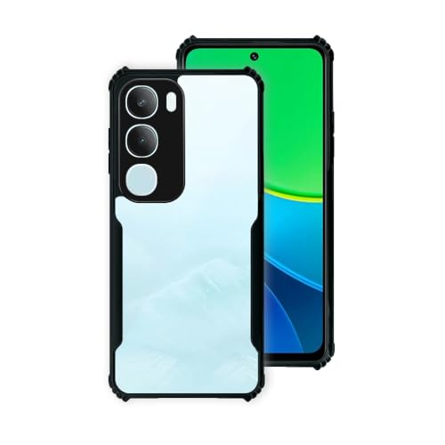 7-Seven 7SEVEN® Ipacky Back Cover for Vivo Y29 5G | Y19S 4G Mobile Back Case Shock Proof Design Camera Edges Protection Crystal Clear Phone Case Precise Cutouts Matte Black Soft Bumper Phone Cover - Image 1