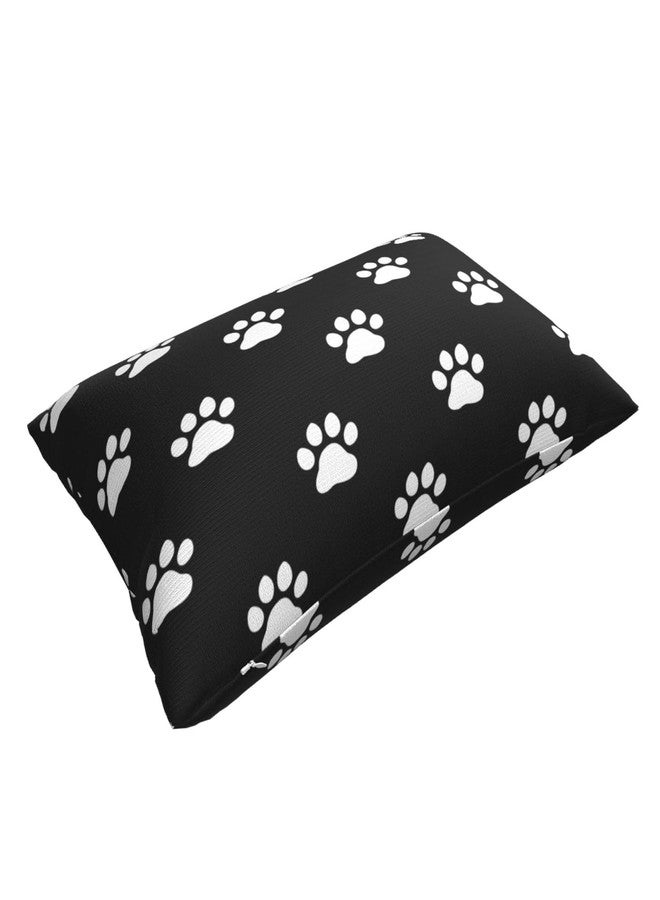 DXTKWL Pillow Case Queen Size Black White Dog Cat Paw Print Breathable Pillow Covers Case with Zipper, Soft Cozy Pillowcase 20x30 in for Bedroom - Image 3