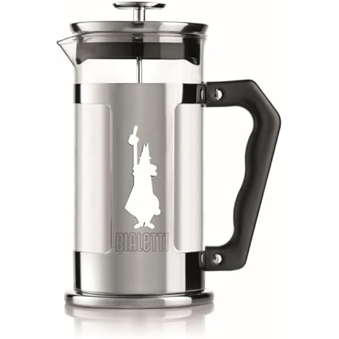 BIALeTTI 6860 Preziosa Stainless Steel 3Cup French Press Coffee Maker 3 Cup Silver 20003160 - Image 1