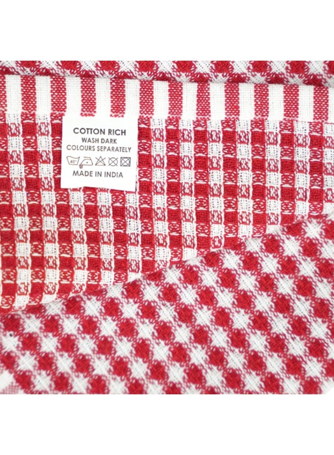 BLOR Multipurpose Microfiber Cleaning Cloth 5 Pieces - Kitchen Towel Set for Dish Drying, Reusable, Super Absorbent & Lint-Free, Multi-Purpose Microfibre Cloth for Home & Kitchen (Red) - Image 2