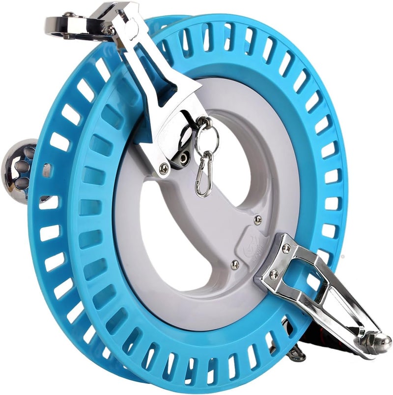C COMCROSFLY Professional 10.6 inch Kite Reel, Hand- Hold Steady Metal Roller with Belt for Big Kites - Image 3