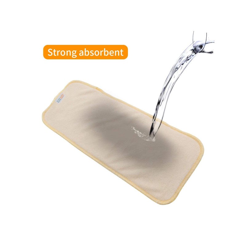 ALVABABY ألفابابي 12 قطعة من إدخالات حفاضات القماش / قابلة لإعادة الاستخدام وغسلها 3 طبقات إدخالات فائقة النعومة لحفاضات القماش 12X - Image 4