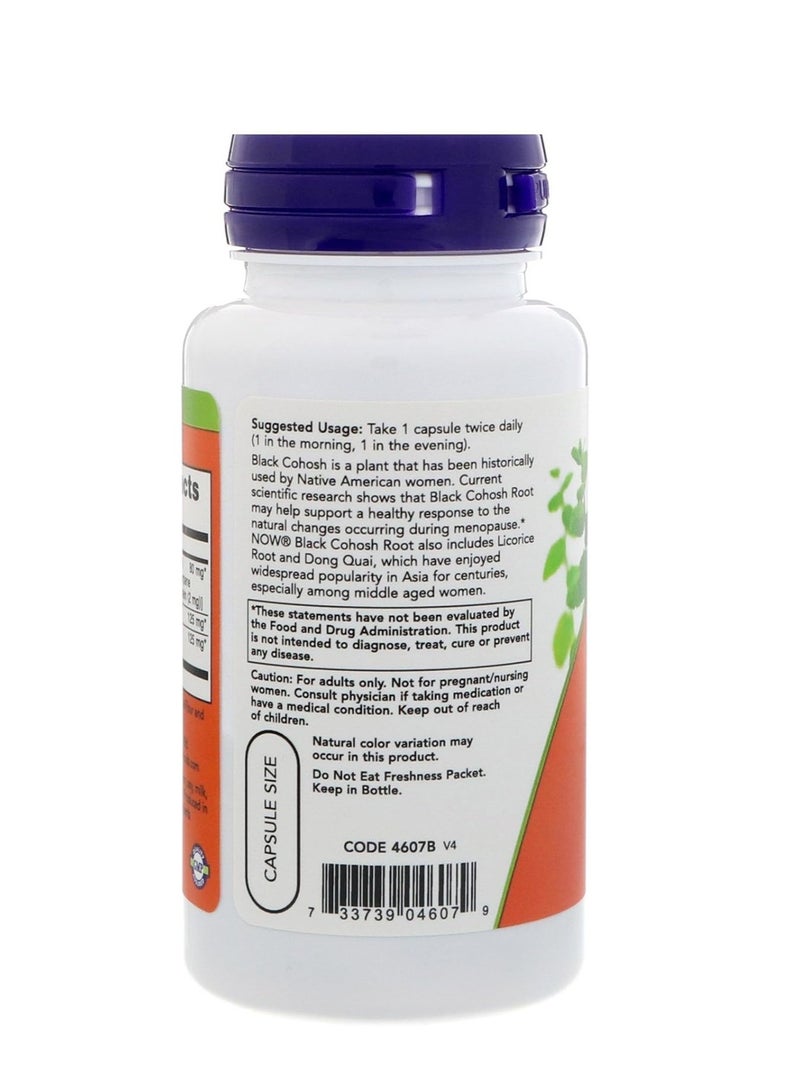 now Black Cohosh 80 mg 90 Capsules - Image 3