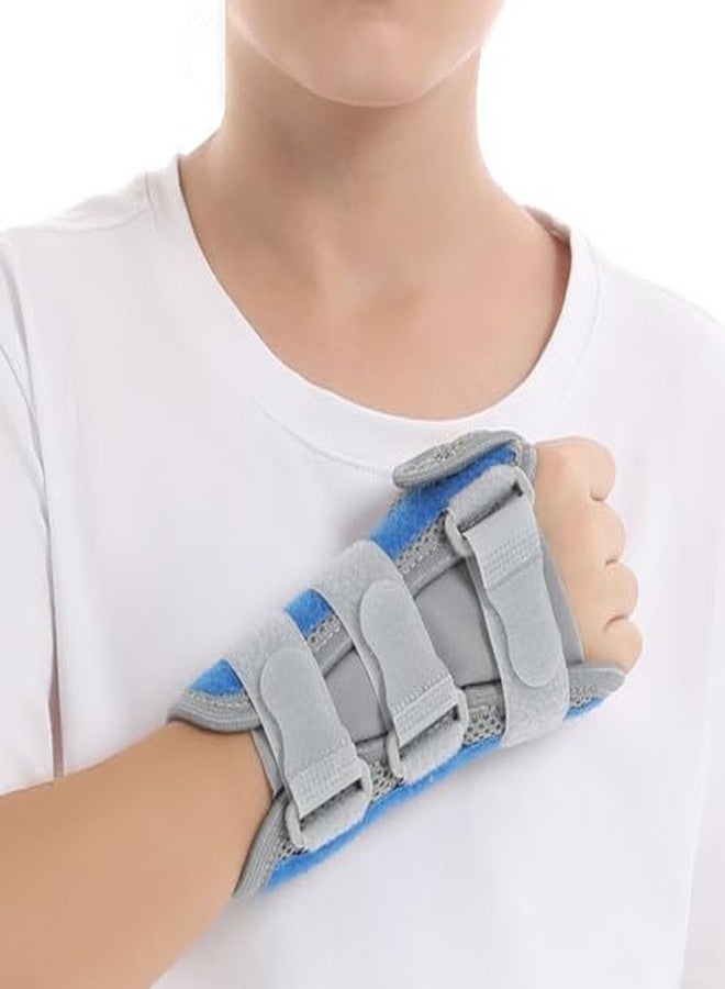 RousuMedi Kids Wrist Support Immobilizer Pediatric Wrist Brace Night Support With Splint To Aid Sprains Strains Support Tendonitis Carpal Tunnel Juvenile Arthritis (Right hand, Small:5.9in) - Image 3