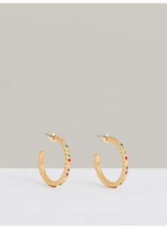 REISS Sade:  Crystal Hoop Earrings  - Image 1