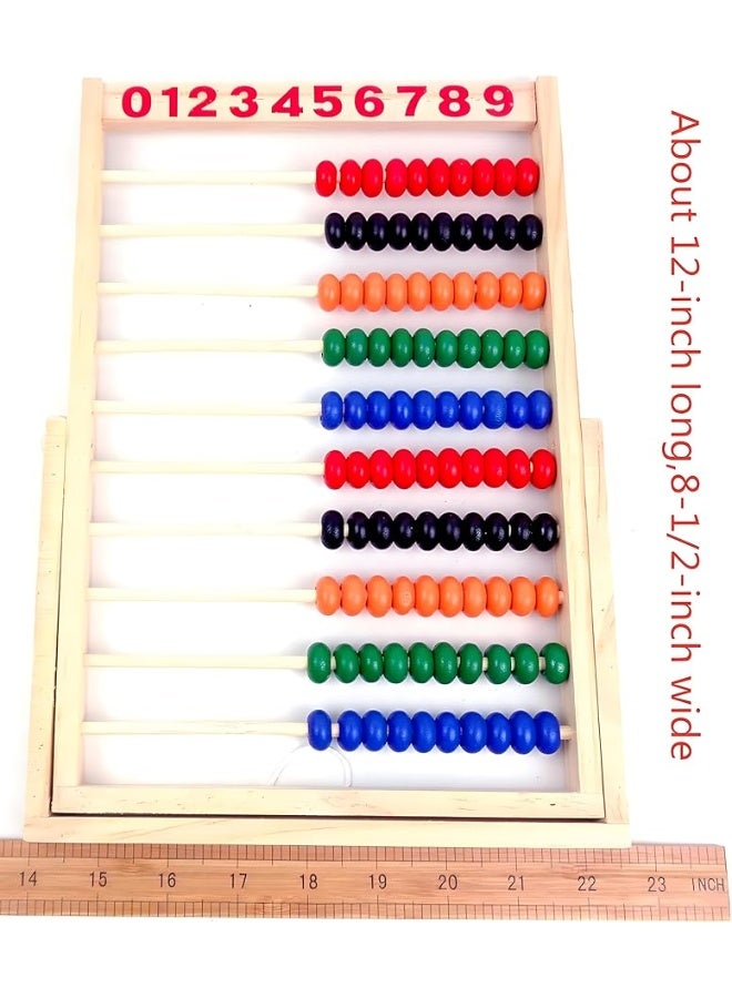 MAGIKON Wooden Counting Number Frame, 10 Rows Abacus for Kids Learning Math (11-1/2-Inch) - Image 3