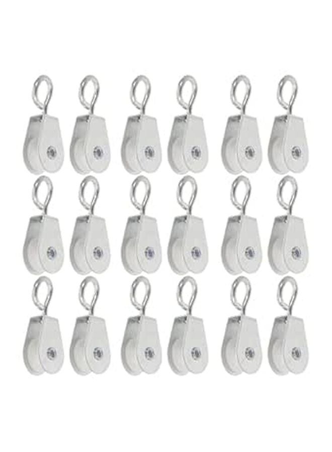 20pcs Heavy Duty Alloy Single Pulley Block for Camping Hiking Mountaineering Loading Lifting - Image 1