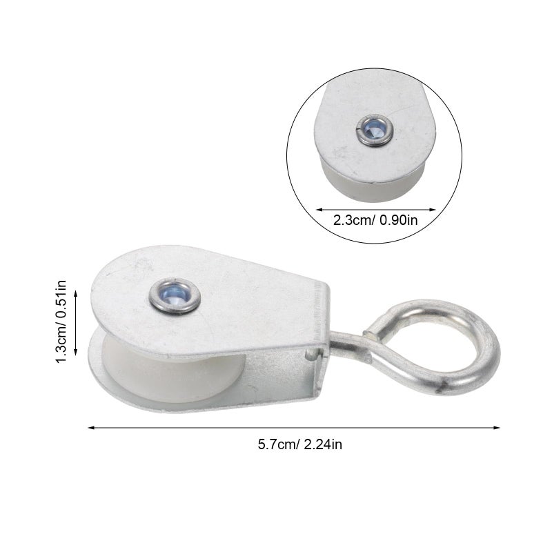 20pcs Heavy Duty Alloy Single Pulley Block for Camping Hiking Mountaineering Loading Lifting - Image 3