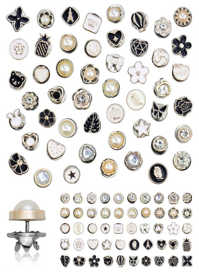 AG E-Com Women Shirt Brooch Pins, Mini Cover Up Enamel Safety Lapel Pins Buttons Sweater Shawl Clips for Crafts Wedding - Image 1