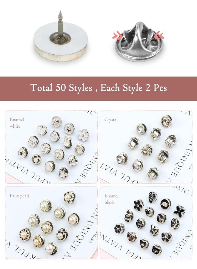 AG E-Com Women Shirt Brooch Pins, Mini Cover Up Enamel Safety Lapel Pins Buttons Sweater Shawl Clips for Crafts Wedding - Image 5