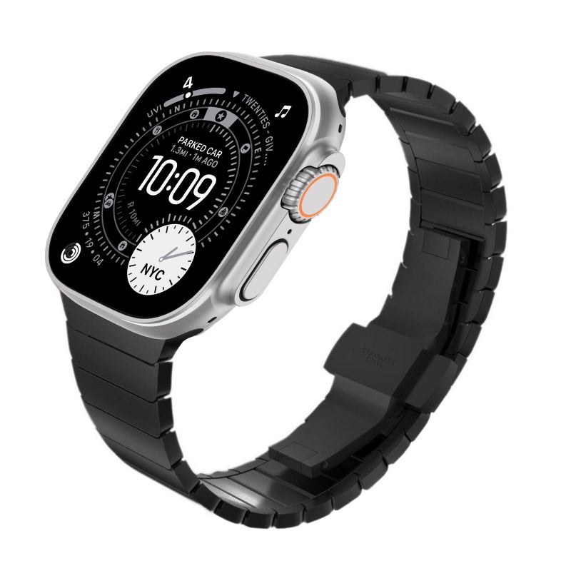 KADES RECOMMENDED by NYT Wirecutter Stainless Steel Band Compatible for Apple Watch Ultra 321 49mm Metal Link Strap for iWatch Series 1110987654SE321 46mm45mm44mm42mmBlack - Image 2
