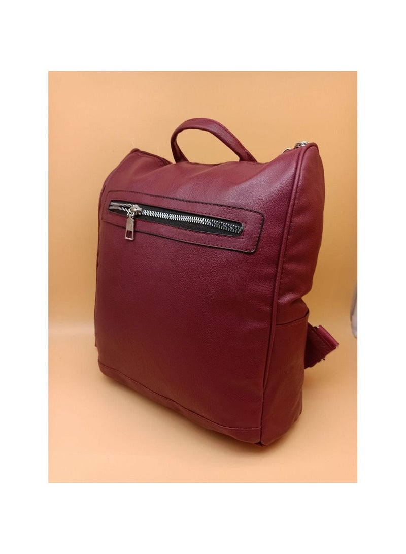 Casual leather backpack - Image 3