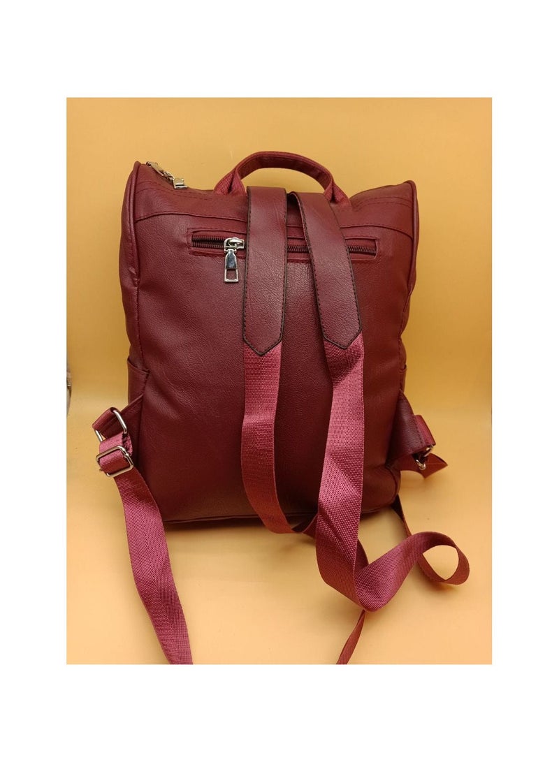 Casual leather backpack - Image 2