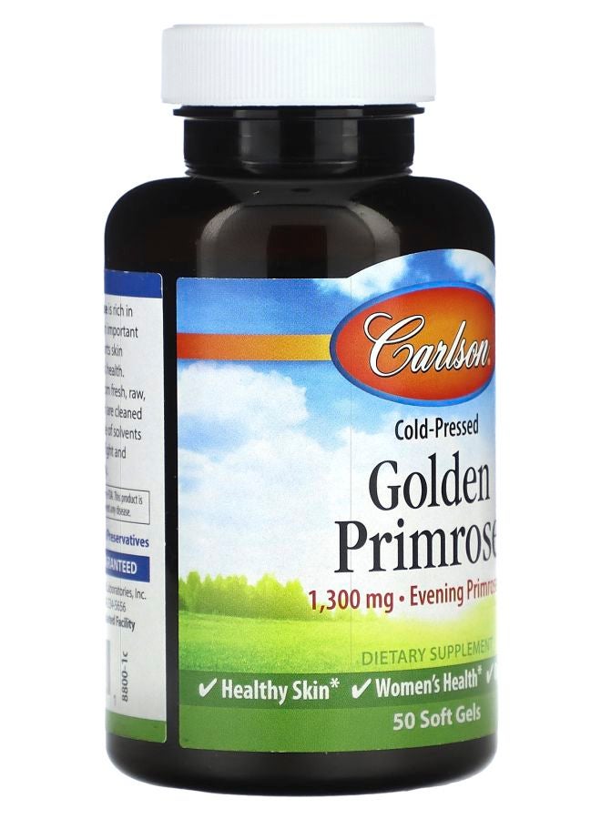 Carlson Cold-Pressed Golden Primrose 1300 mg 50 Soft Gels - Image 2