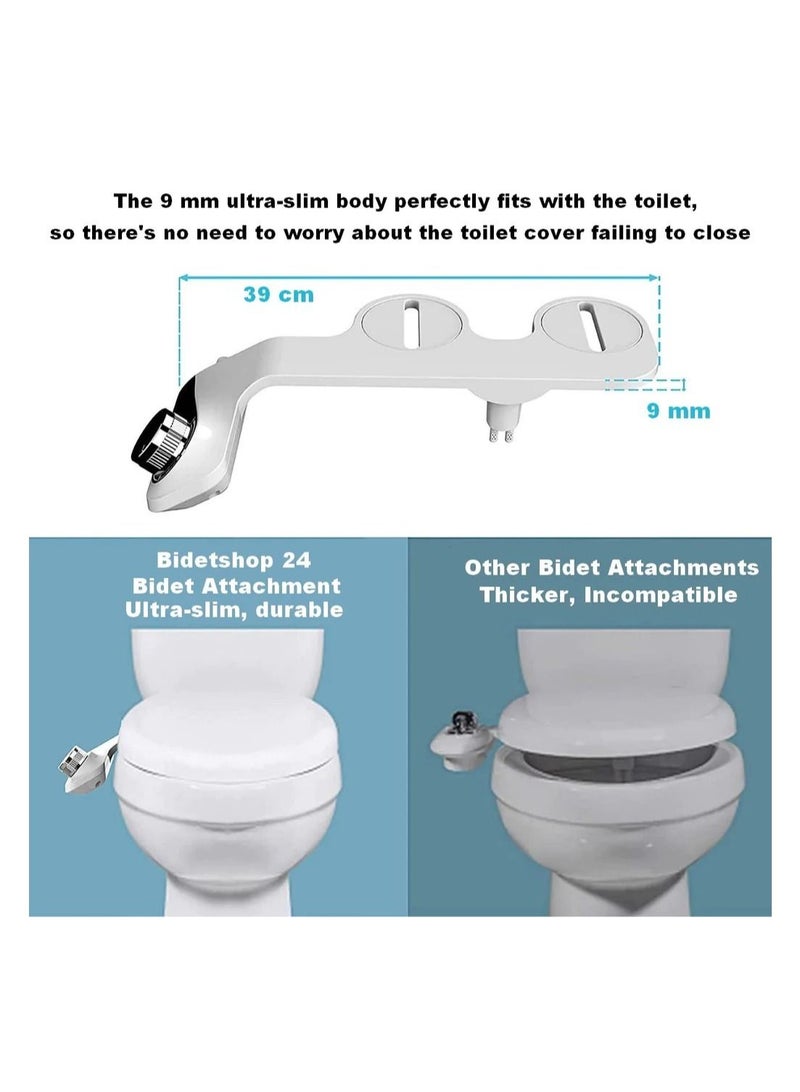 Bidet Attachment Washer Toilet Seat Jet Spray for Toilets Fit in Small Space Compact Bidet Fresh Water (Dual Nozzle) - Image 5