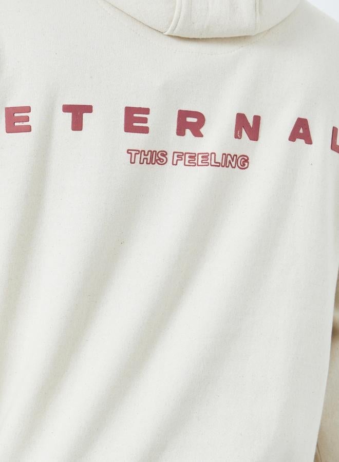 Styli Eco Earth Relaxed Fit Text HD Print Fleece Hoodie - Image 4