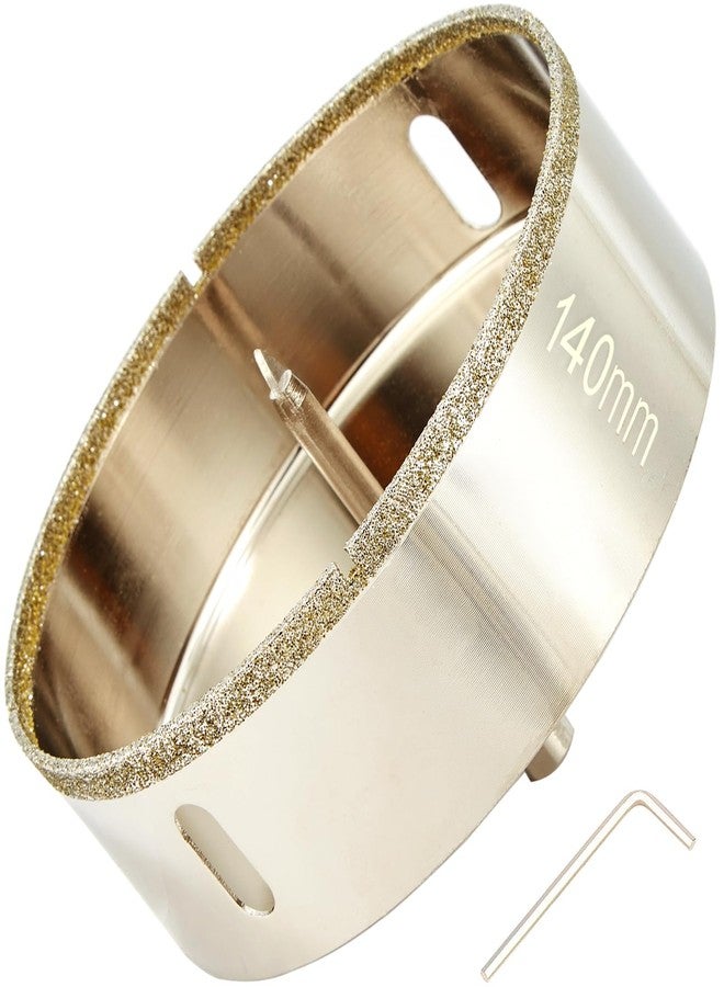 DaduoRi منشار ثقب ماسي من دادووري مقاس 5.5 بوصة (140 مم) مع لقمة توجيه، منشار ثقب بلاط 5.5 بوصة للجرانيت والسيراميك وبلاط البورسلين والرخام والزجاج والأحجار، عمق قطع 1.375 بوصة لأسطح العمل السميكة - Image 1