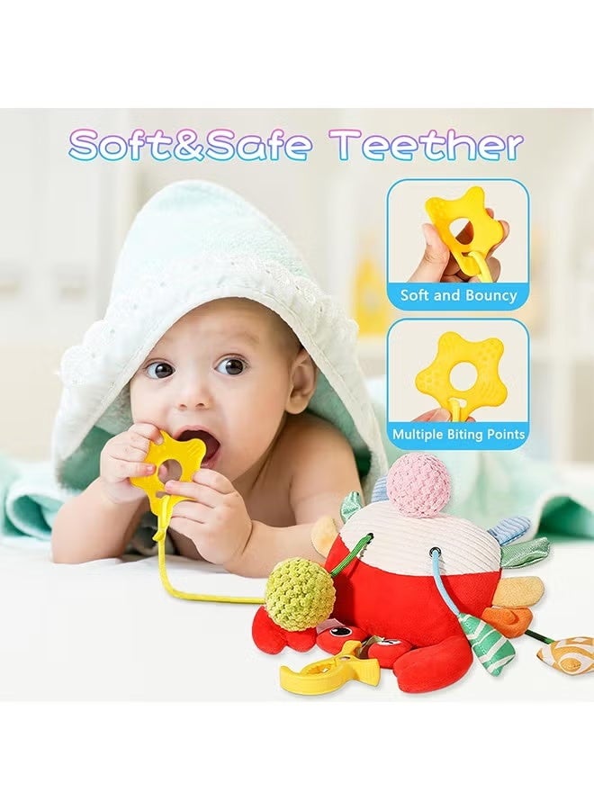 YelaJoy Baby Stroller Rattle Pendant, Car Seat Toys For Babies 0-6 Months, Crab Stroller Toy With Clamp, Best Baby Ideal Gift For Ages 0 And Up - Image 3