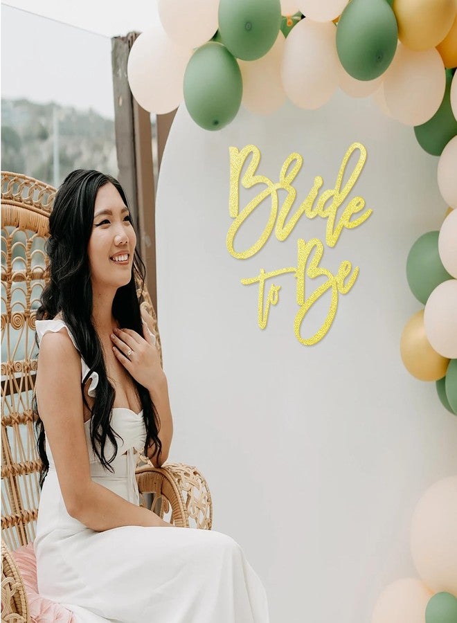 MASTRON Bride to Be Sign - Glitter Gold Felt Letters Bridal Shower Sign for Backdrop Bride to Be Sign Letters for Balloon Arch Photo Props Bachelorette Engagement Wedding - Image 4