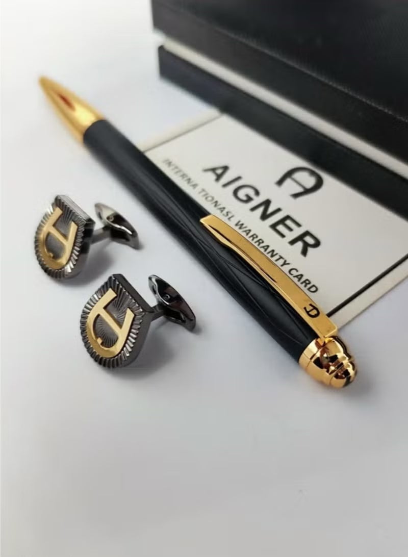 طقم قلم مع كبك ماركة اقنر