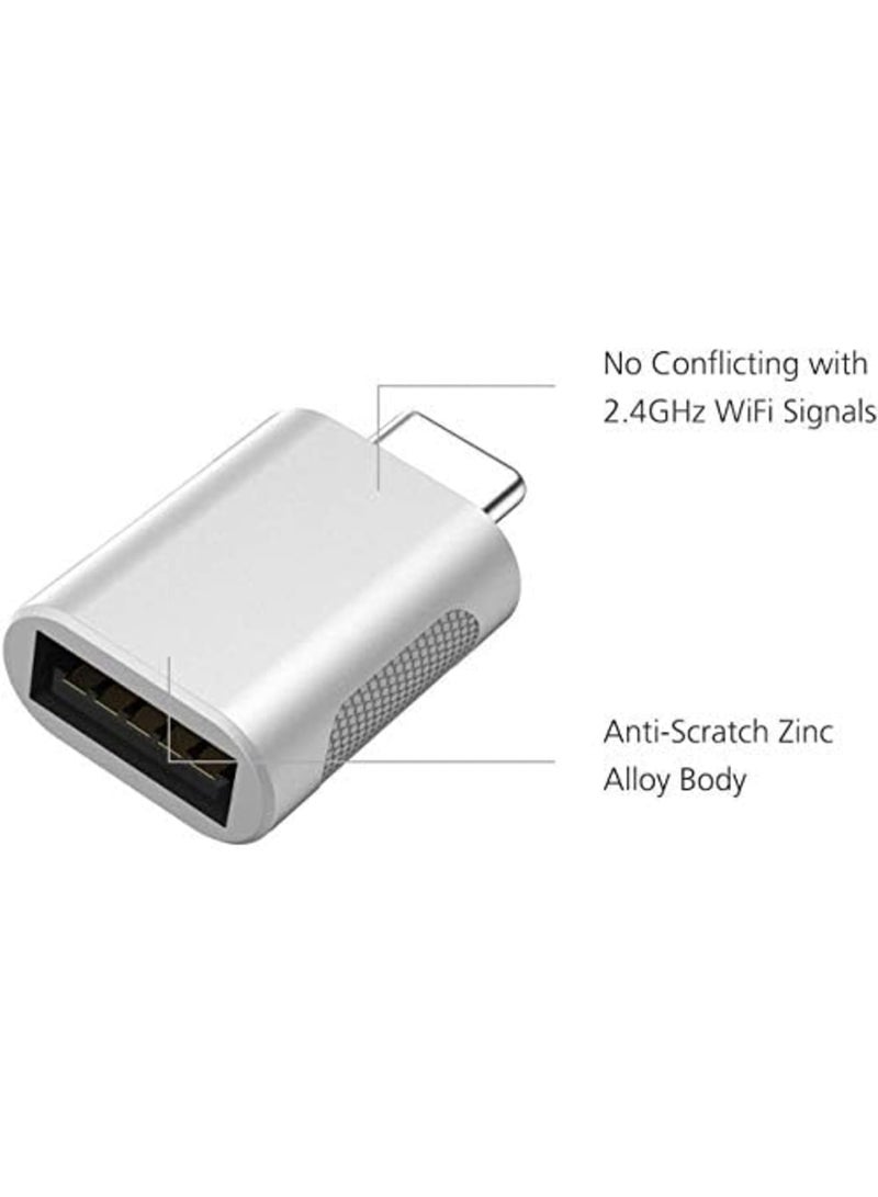 Luckam محول USB C إلى USB (عبوة 2)، محول USB-C إلى USB 3.0، محول USB نوع-C إلى USB، محول Thunderbolt 3 إلى USB أنثوي OTG لجهاز MacBook Pro 2019، MacBook Air 2020، iPad Pro 2020، المزيد من أجهزة Type-C - Image 5