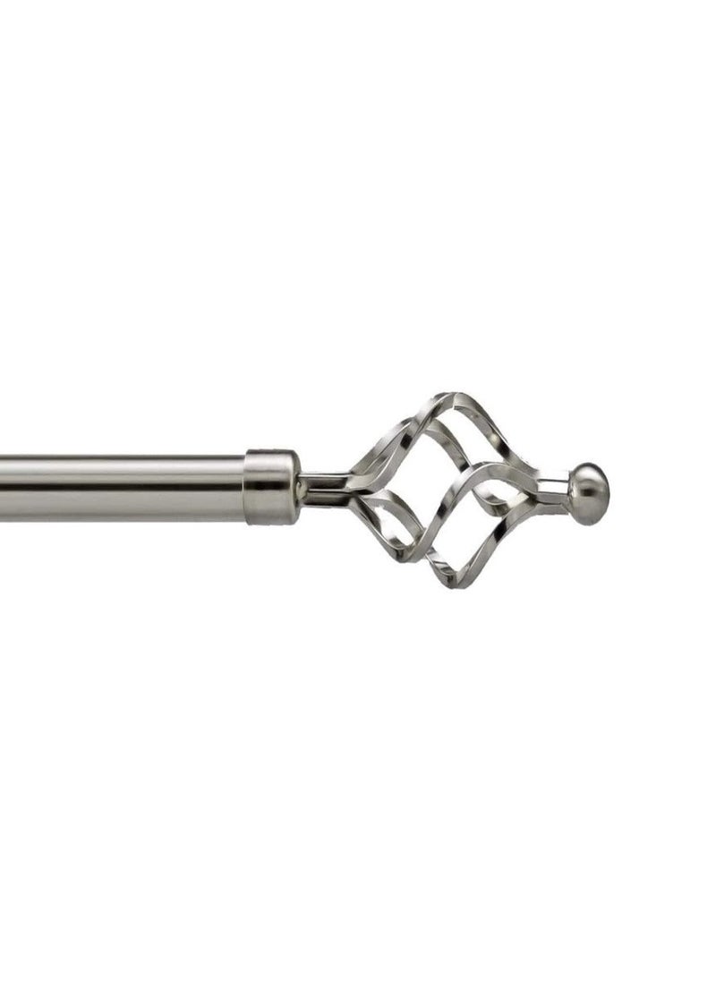 Single Adjustable Curtain Rod Silver 2 Meter  - Image 1