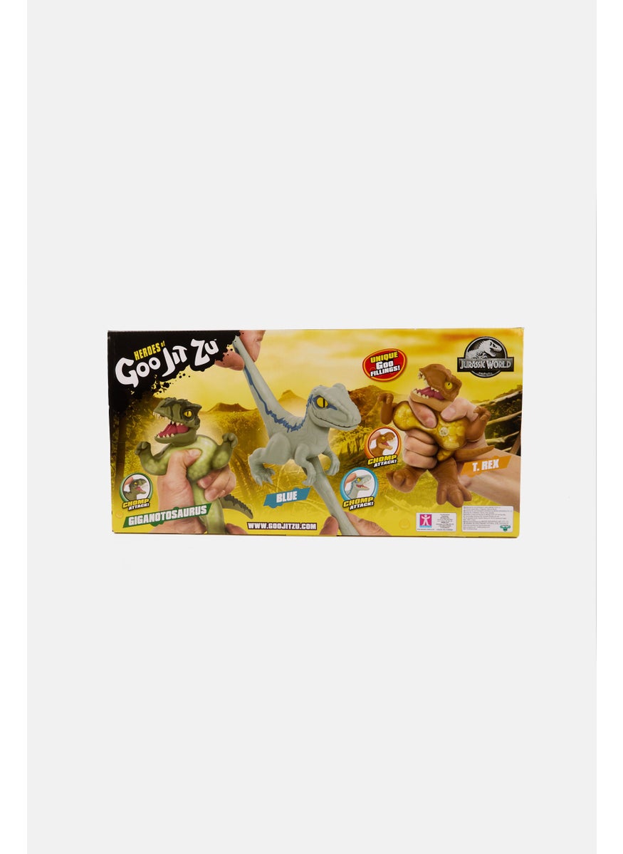 JURASSIC WORLD 3 Pack Heroes of Goo Jit Zu Action Figure 41468, Olive  - Image 2