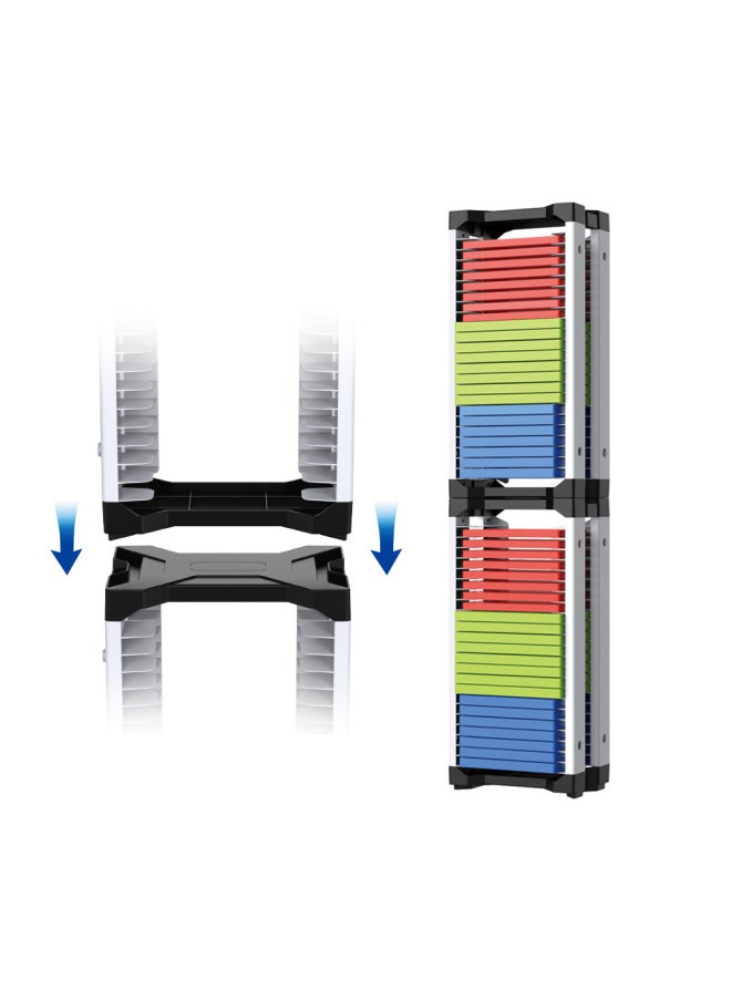 Generic - PS5 Game Disc Single And Double Layer Storage Disc Rack Suitable For Switch/P4 Single Layer Disc Storage Rack With Hook-Product Color:Double-layer Dish Rack Hook - Image 1