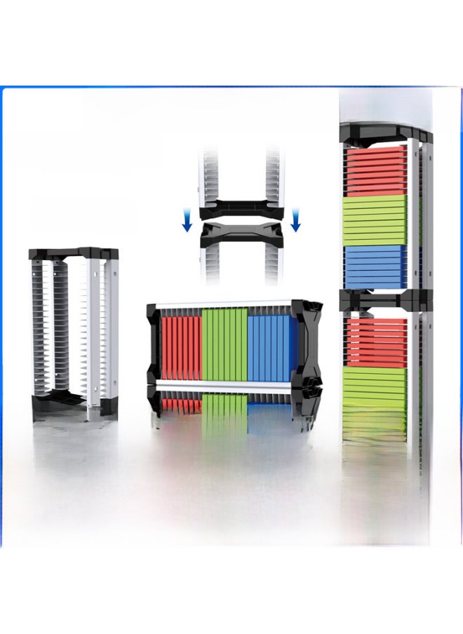 Generic - PS5 Game Disc Single And Double Layer Storage Disc Rack Suitable For Switch/P4 Single Layer Disc Storage Rack With Hook-Product Color:Double-layer Dish Rack Hook - Image 1